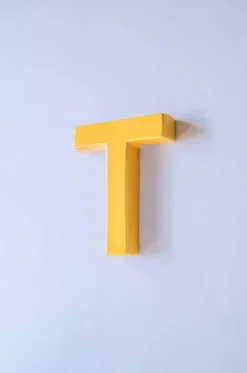 Mottled Mono Wall Hanging - Mustard A To Z