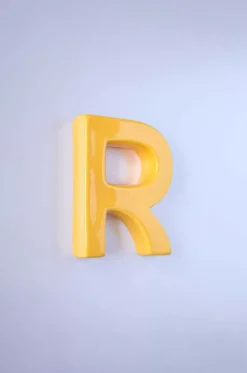 Mottled Mono Wall Hanging - Mustard A To Z