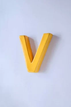 Mottled Mono Wall Hanging - Mustard A To Z