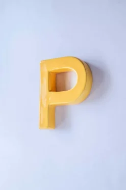 Mottled Mono Wall Hanging - Mustard A To Z