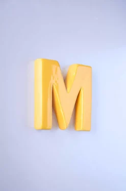 Mottled Mono Wall Hanging - Mustard A To Z