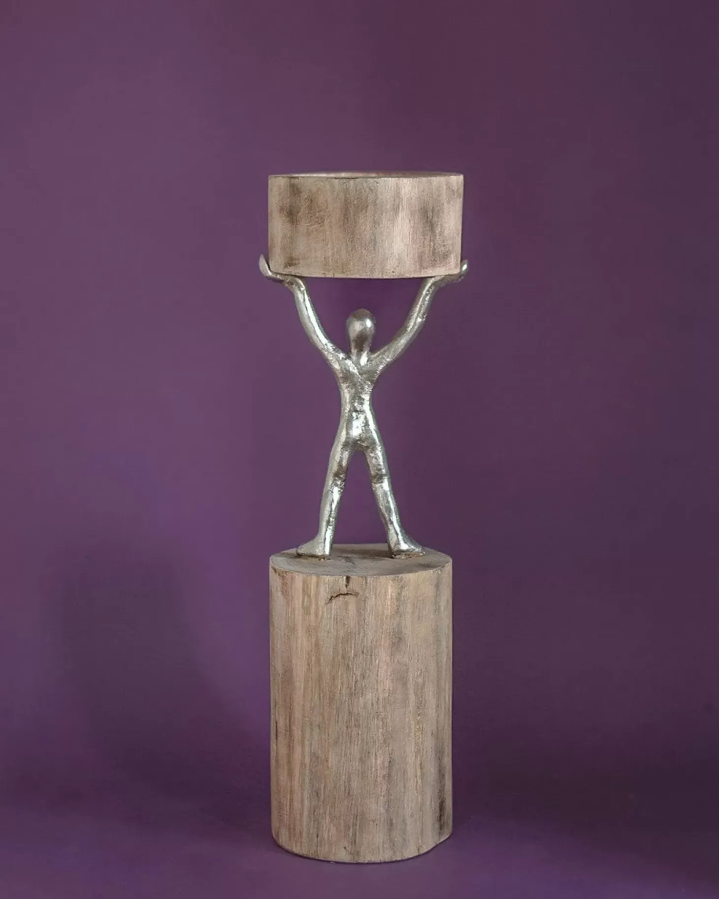 Orion - Wood Men Candle Stand - Large