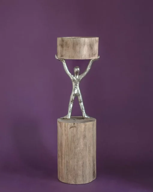 Orion - Wood Men Candle Stand - Large