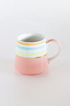 Pastel Perfection Handpainted Mugs - Set Of 4