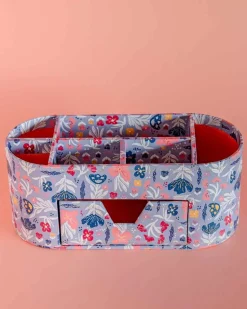 Pearlised Paper Leather 7 In 1 Desk Organiser- Blue Meadow