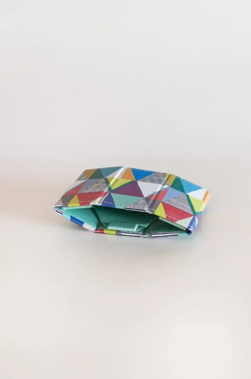 Pearlised Paper Leather Foldable Pen Holder- Kaleidoscope