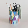 Pearlised Paper Leather Foldable Pen Holder- Kaleidoscope