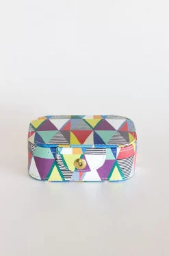 Pearlised Paper Leather Jewellery Box Medium - Kaleidoscope