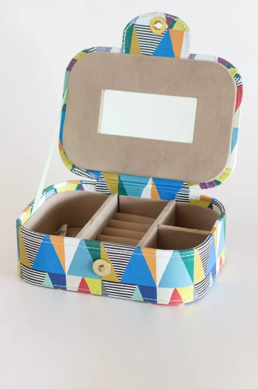 Pearlised Paper Leather Jewellery Box Large- Kaleidoscope