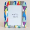 Pearlised Paper Leather Photoframe 5X7''- Kaleidoscope