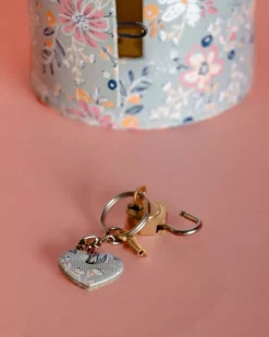 Pearlised Paper Leather Round Piggy Bank - Garden Fog