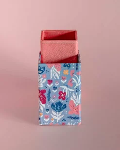 Pearlised Paper Leather Secret Inkwell- Blue Meadow