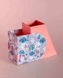 Pearlised Paper Leather Secret Inkwell- Blue Meadow