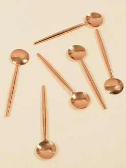 Perfect Kitchen Dessert Spoon-Rose Gold- Set Of 6