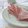 Petal Blush Hand Crochet Napkins - Set Of 6