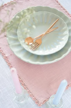 Petal Blush Hand Crochet Placemats - Set Of 6