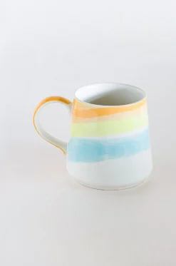 Pink - Peach Parfait Handpainted Ceramic Mug