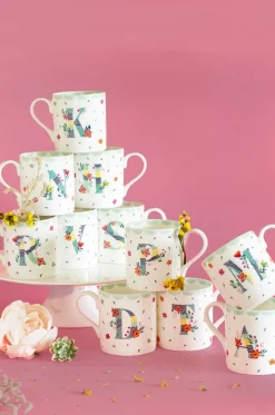 Polka Dots Monogram Mug - A To Z