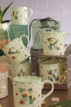 Polka Dots Monogram Mug - A To Z