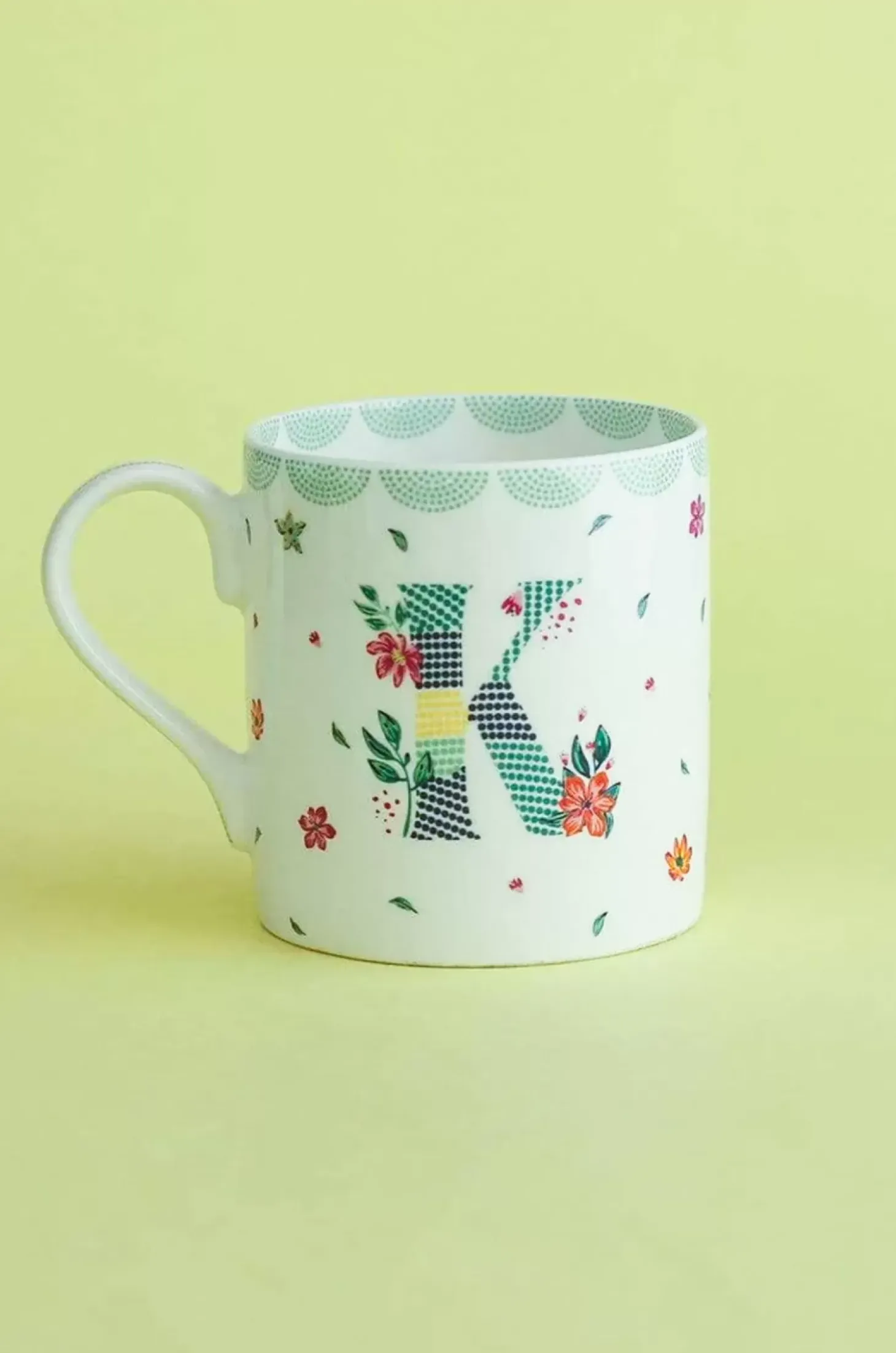 Polka Dots Monogram Mug - A To Z