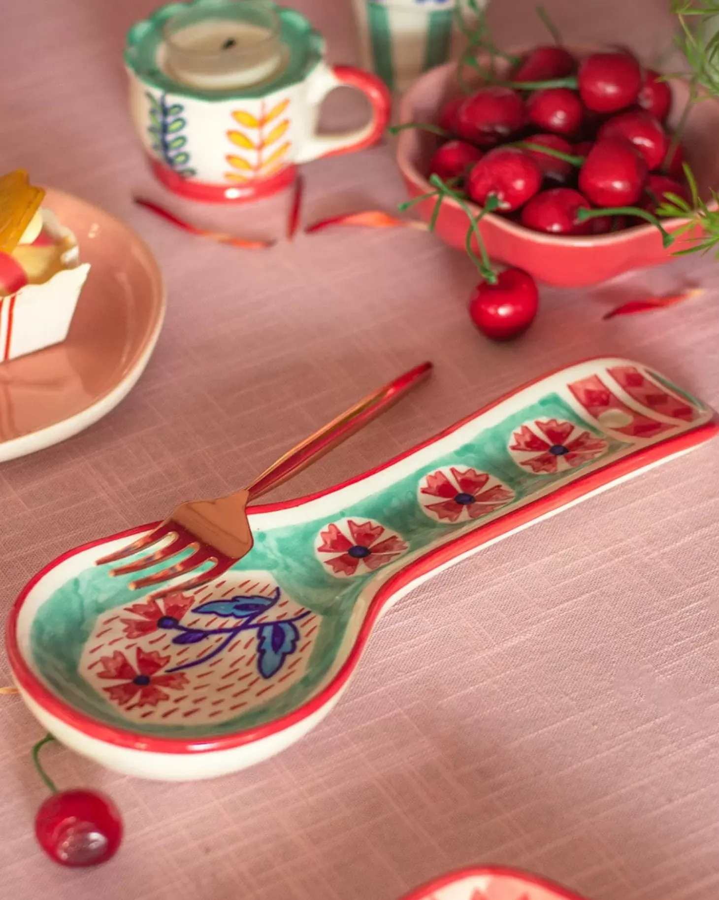 Poppies & Play Handpainted Spoon Rest