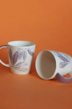 Purplicious Handpainted Ceramic Mugs - Set Of 2