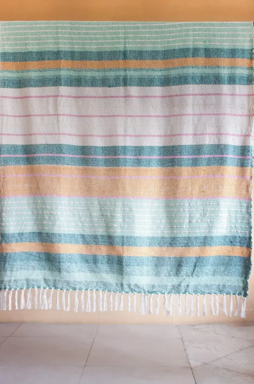 Quill Woven Cotton Throw