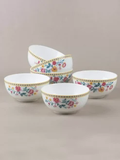 Raindrops And Roses 4" Bowl- Set Of 6