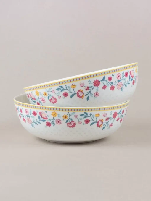 Raindrops And Roses 7" Bowl- Set Of 2