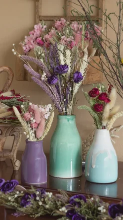 Rose Emerald Bouquet With Vase