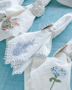 Roshanara Blue Napkins- Set Of 6