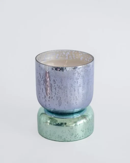 Shimmer Hourglass Soy Wax Candle In Hand Blown Glass