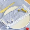 Silver Mist Hand Crochet Napkins - Set Of 6