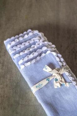 Silver Mist Hand Crochet Napkins - Set Of 6