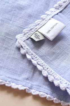 Silver Mist Hand Crochet Napkins - Set Of 6