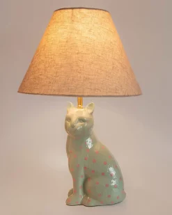 So Fierce Panther Lamp - Green With Pink Dots