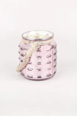 Sparkles Glass Votives With Jute Rope - Set Of 3