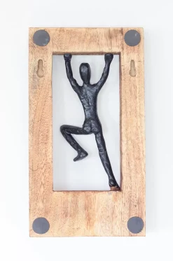 Standing Man Wood & Metal Wall Decor Frame