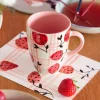 Strawberries Handpainted Ceramic Mug