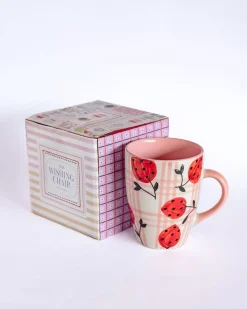 Strawberries Handpainted Ceramic Mug