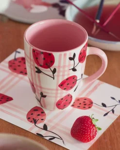 Strawberries Handpainted Ceramic Mug