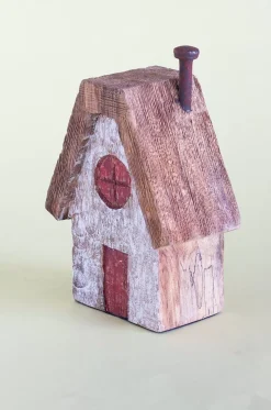 Tiny Homes Wooden Paperweight - White