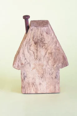 Tiny Homes Wooden Paperweight - White