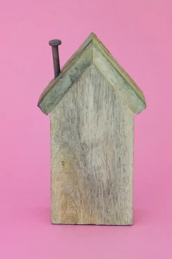 Tiny Homes Wooden Paperweight - Blue