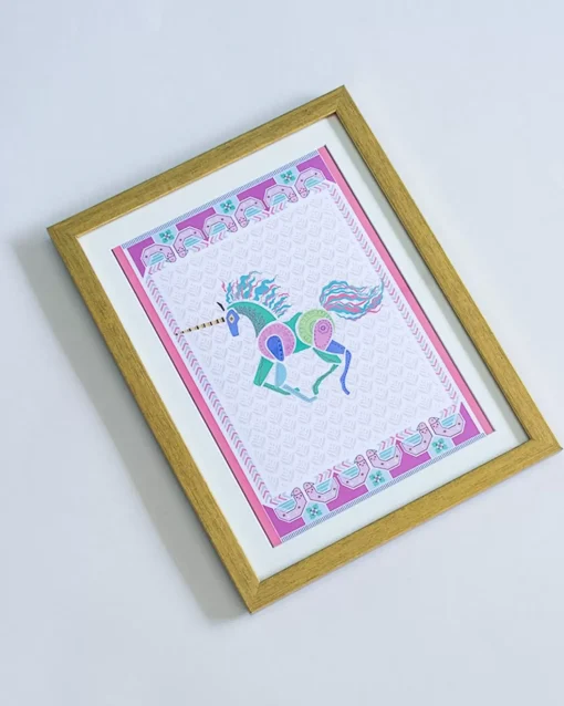 Unicorn With Wooden Framing