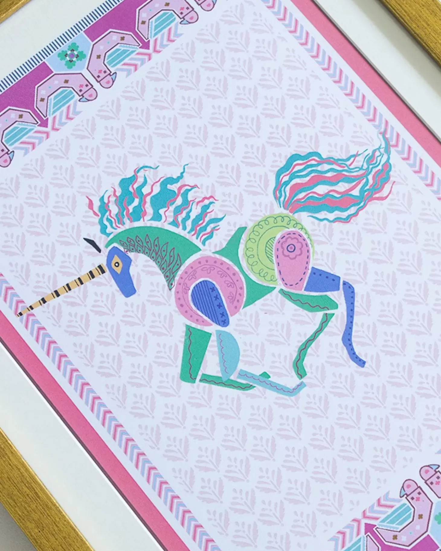 Unicorn With Wooden Framing
