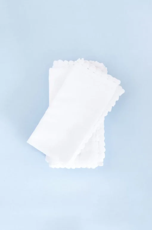 White Prairie Hand Crochet Napkins - Set Of 6