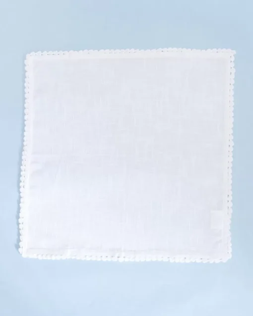 White Prairie Hand Crochet Napkins - Set Of 6