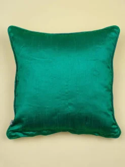 Winter Rose Embroidered Cushion Cover