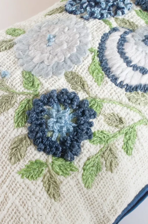 Yara Embroidered Cushion Cover 14"X20"